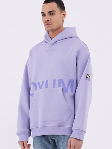 Koyumi Sweatshirt 'Unisex Oversize Hoodie – 3-Faden Stoff, innen angeraut , Suheyla Love it' in Purple