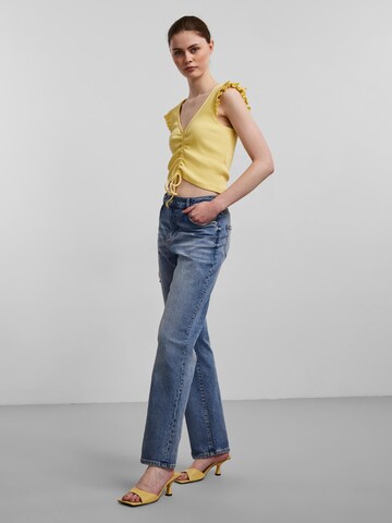 PIECES Shirt 'Tegan' in Yellow