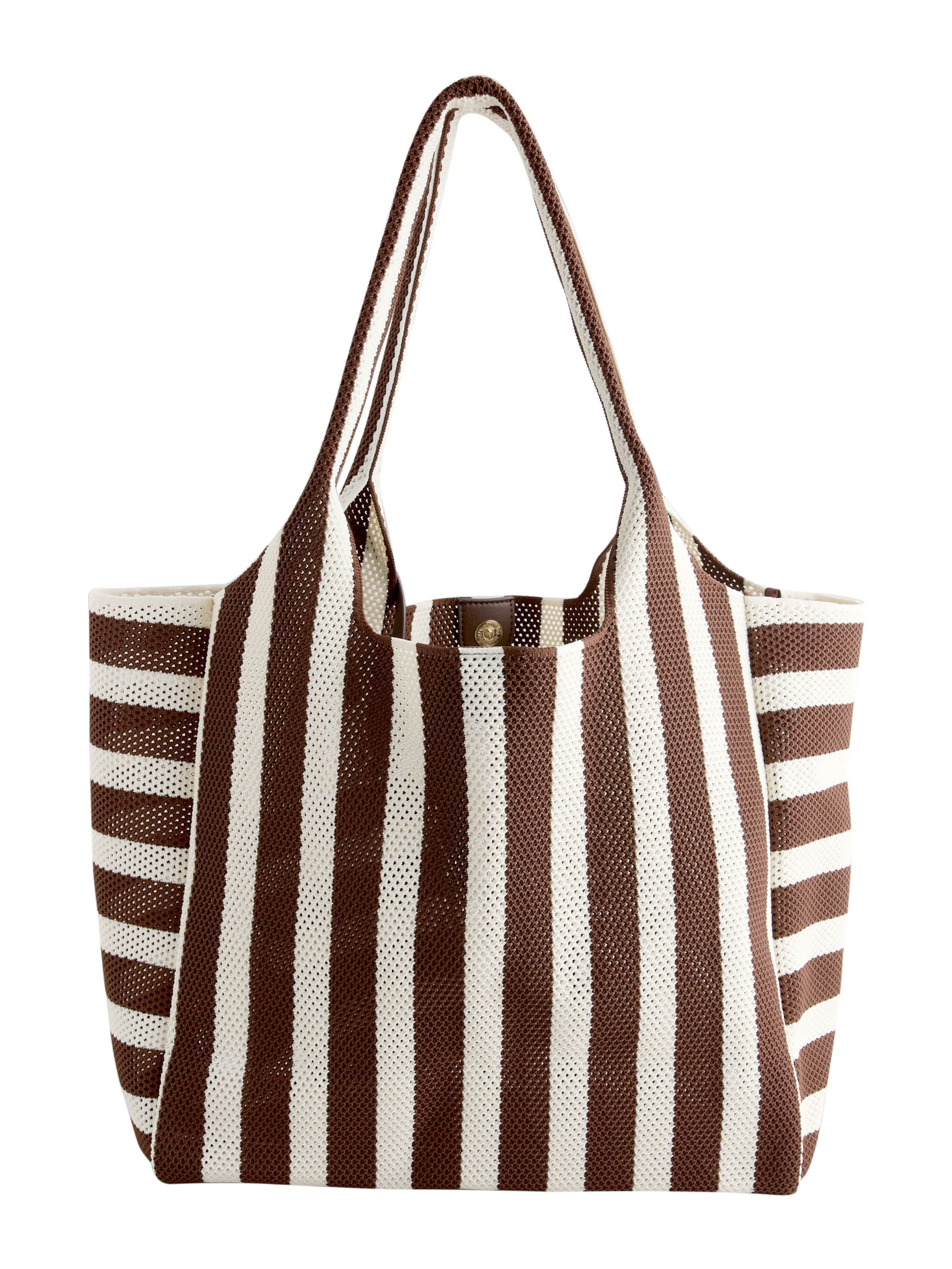 Next Shopper in de kleur Chocoladebruin / Wit, Productweergave