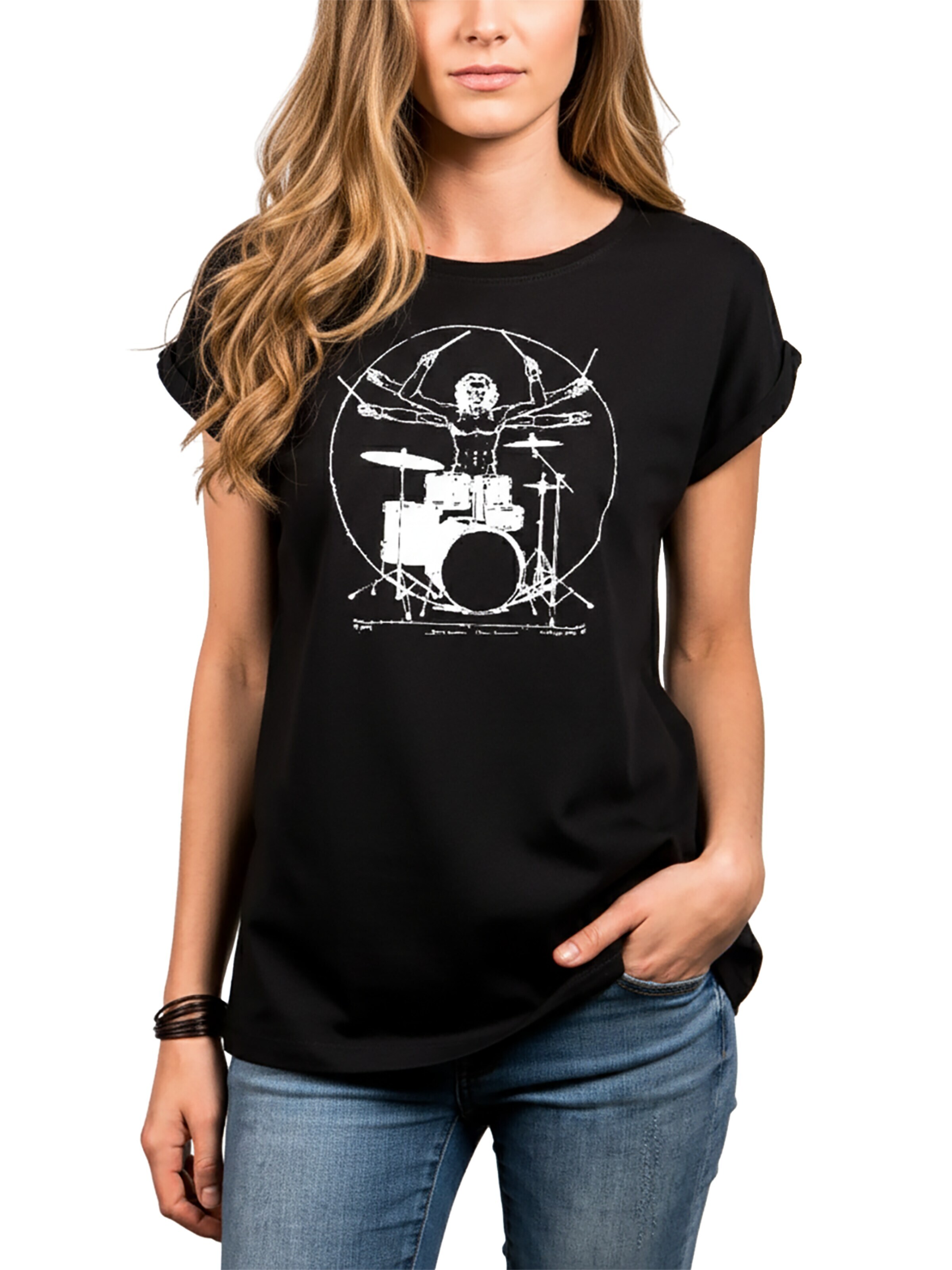 MAKAYA Shirt 'Drummer'‌‌‌‌‌‌‌‌ in Schwarz