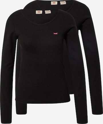 LEVI'S ® Shirt 'LS 2 Pack Tee' in Black: front