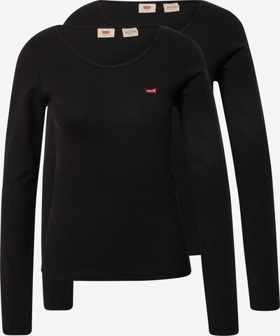 LEVI'S ® Shirt 'LS 2 Pack Tee' in de kleur Rood / Zwart / Wit, Productweergave