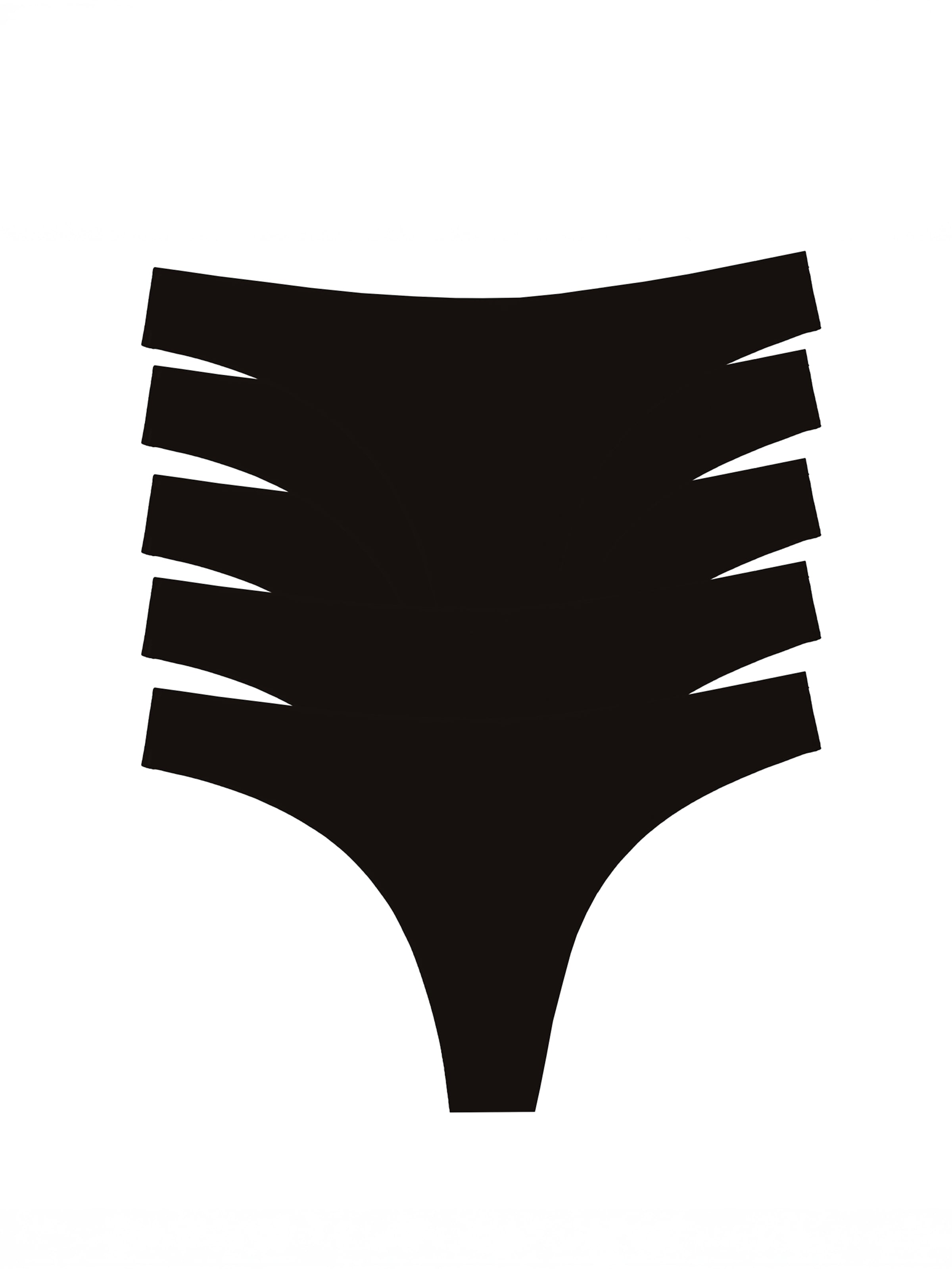 Occulto String 'Seamless Ravenna' in Zwart: voorkant