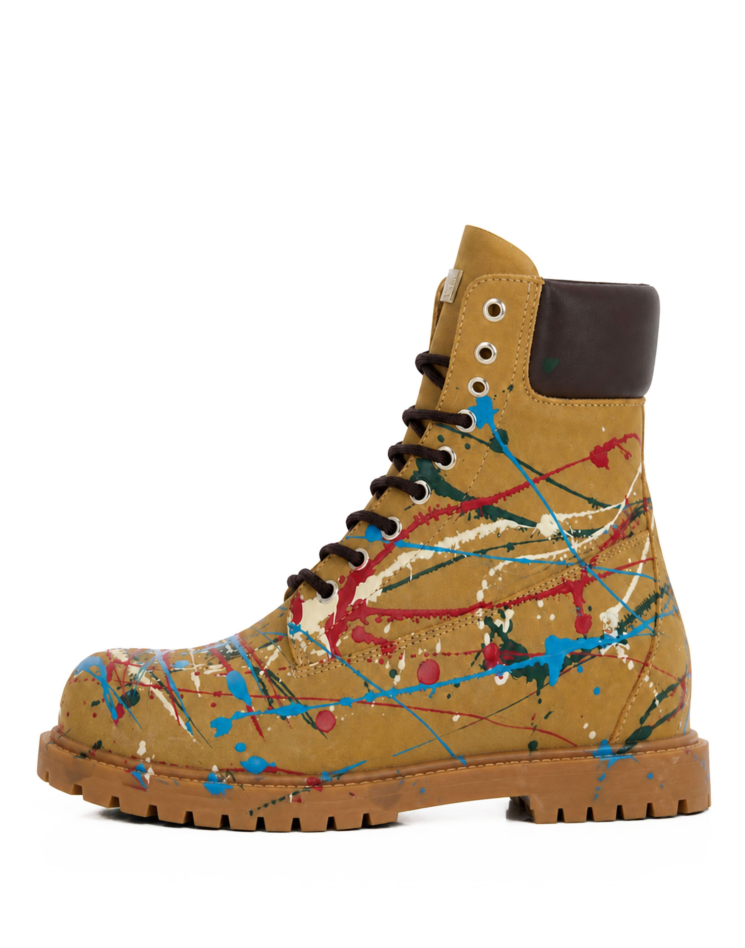 Philipp Plein Lace-up boots ' Skull ' in Brown: front