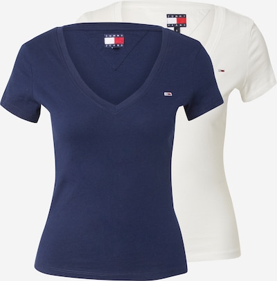 XXS dydžio Marškinėliai iš Tommy Jeans, spalva – tamsiai mėlyna / balta, Prekių apžvalga