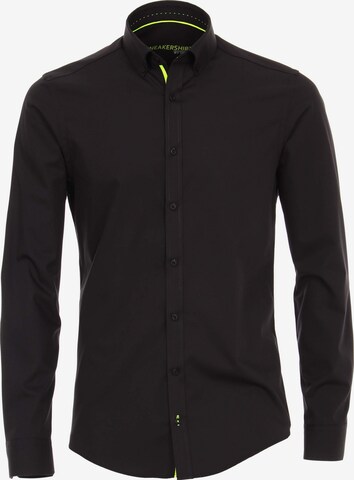 VENTI Business Shirt in Black: front