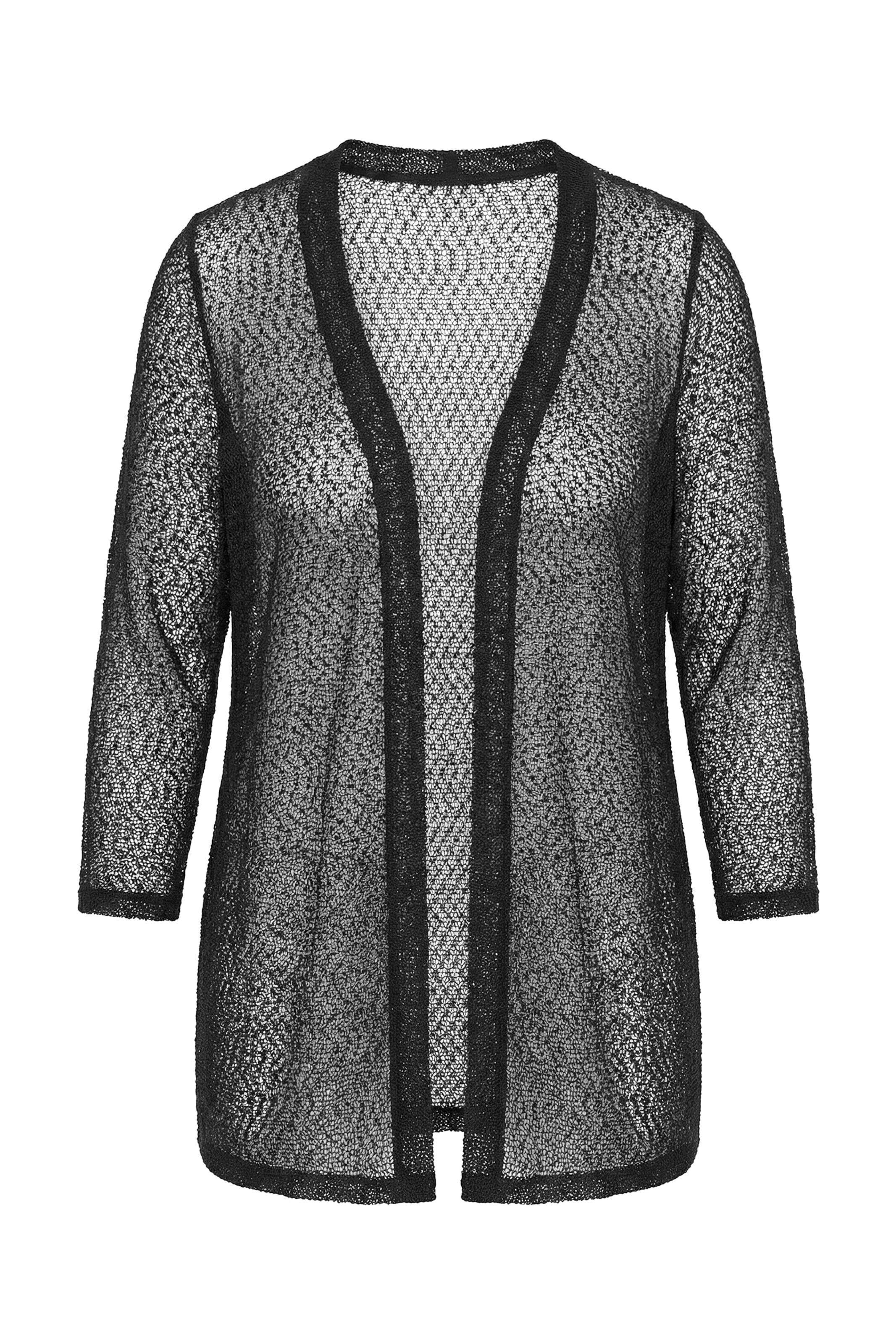 Angel of Style Knit cardigan in Black: front