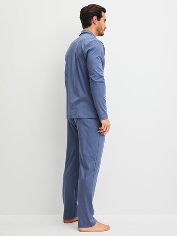 CALIDA Pyjama lang 'Relax Choice' in Blauw