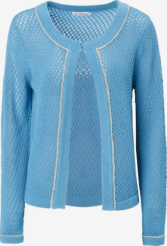 Influencer Knit cardigan ' Hole ' in Blue: front