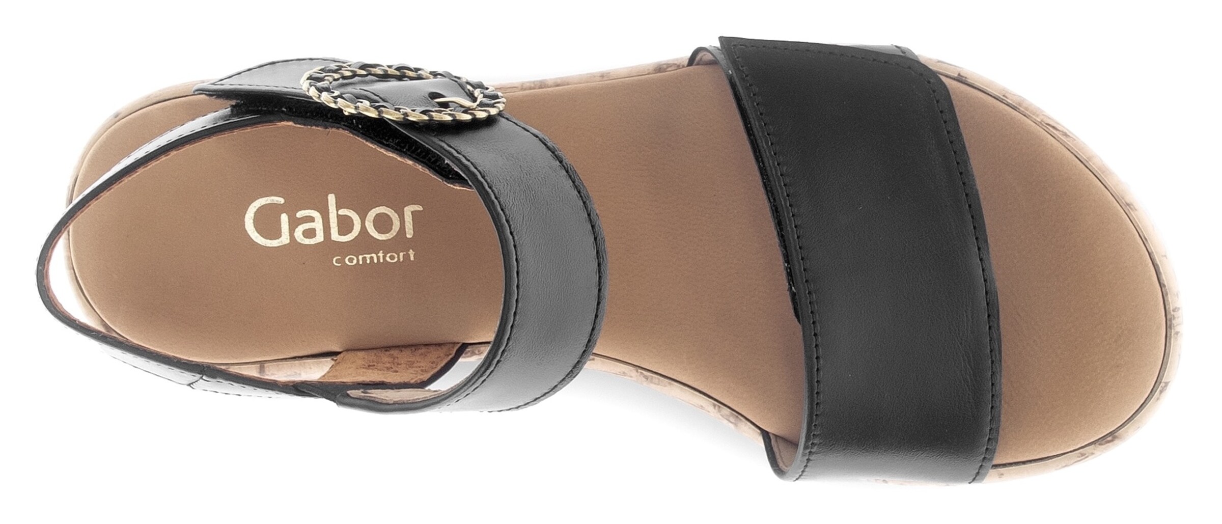 GABOR Strap sandal in Black