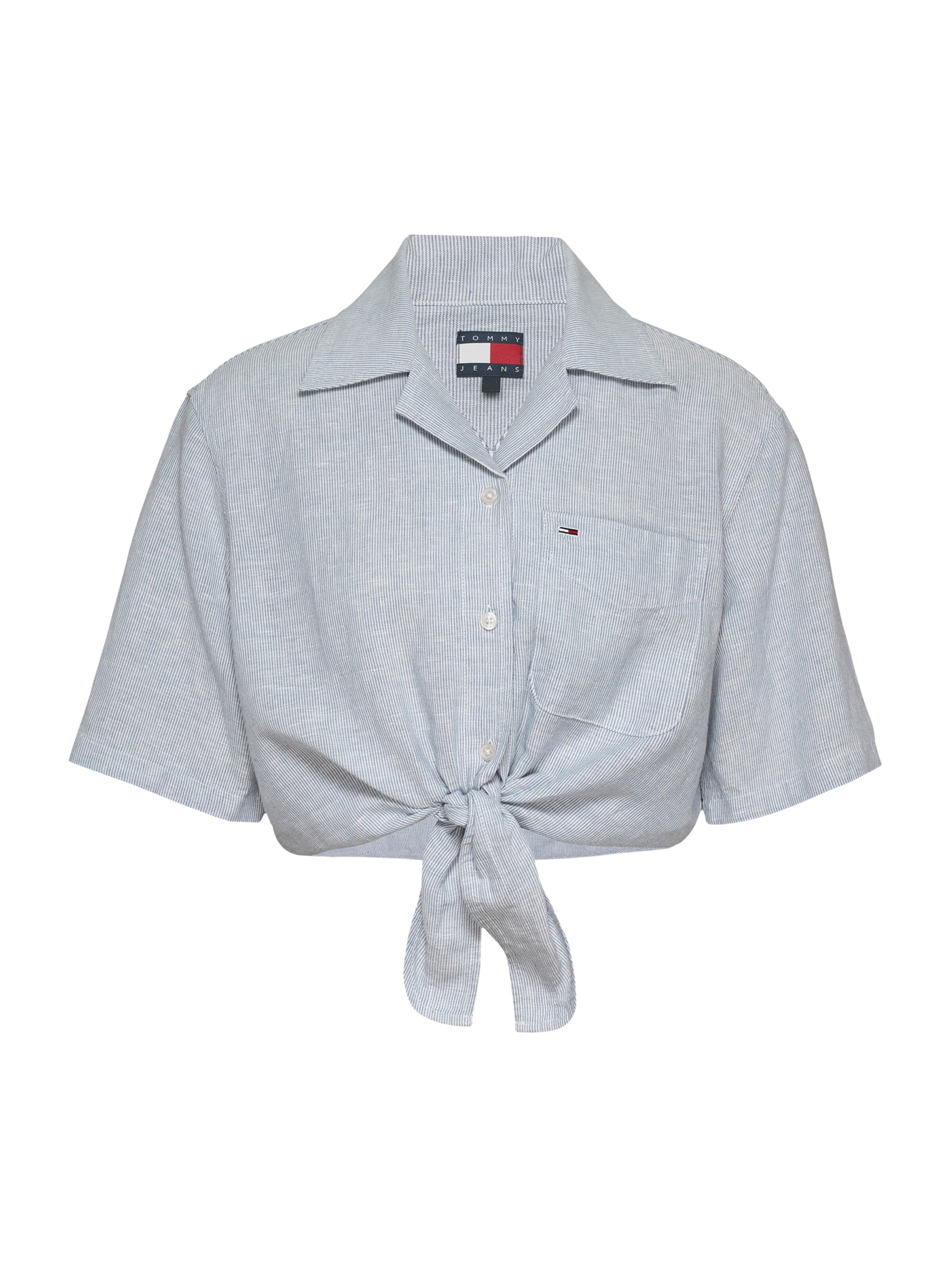 Tommy Jeans Bluse in Grau: Vorderseite
