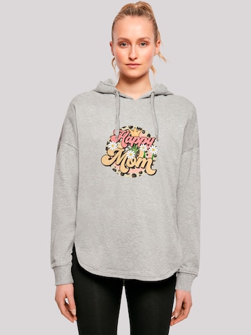F4NT4STIC Sweatshirt 'Mothers Day Floral Design Happy Mom Motherhood Appreciation' in Grau: Vorderseite