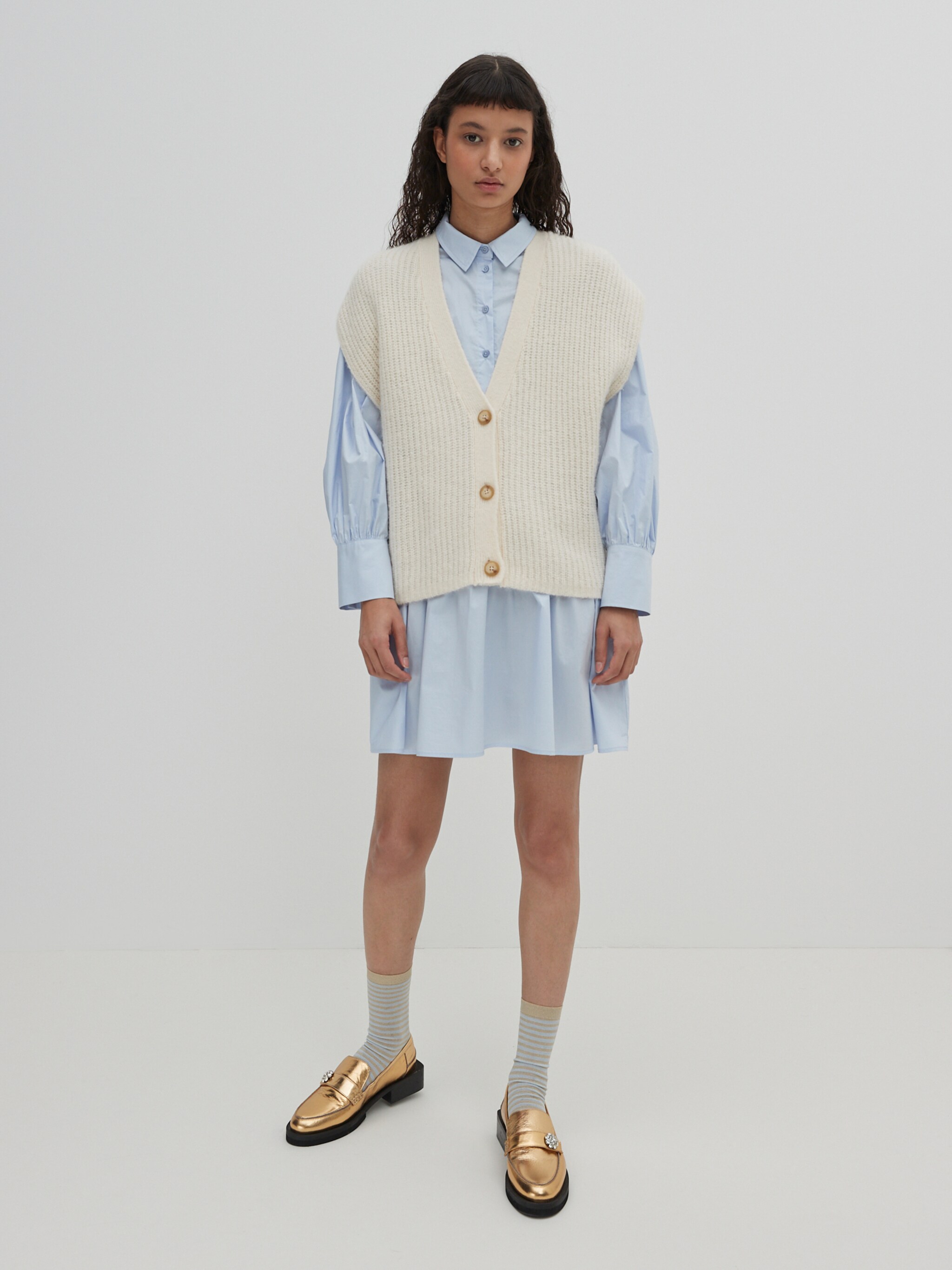 EDITED Producten Blousejurk 'Rylee' Blauw