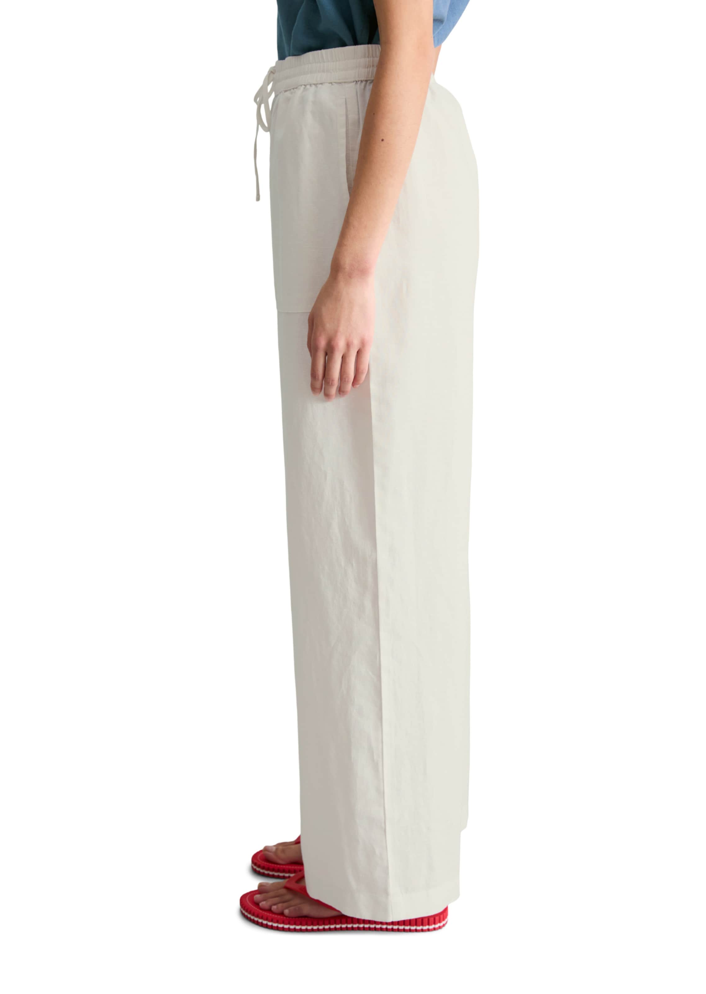 Marc O'Polo DENIM Wide Leg Hose in Weiß