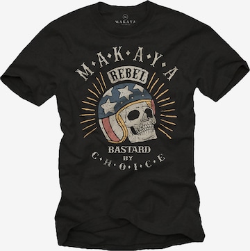 MAKAYA Shirt 'Bastard by Choice' in Black: front