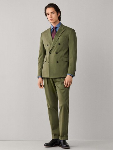 Tapered Pantaloni con pieghe di Hackett London in verde