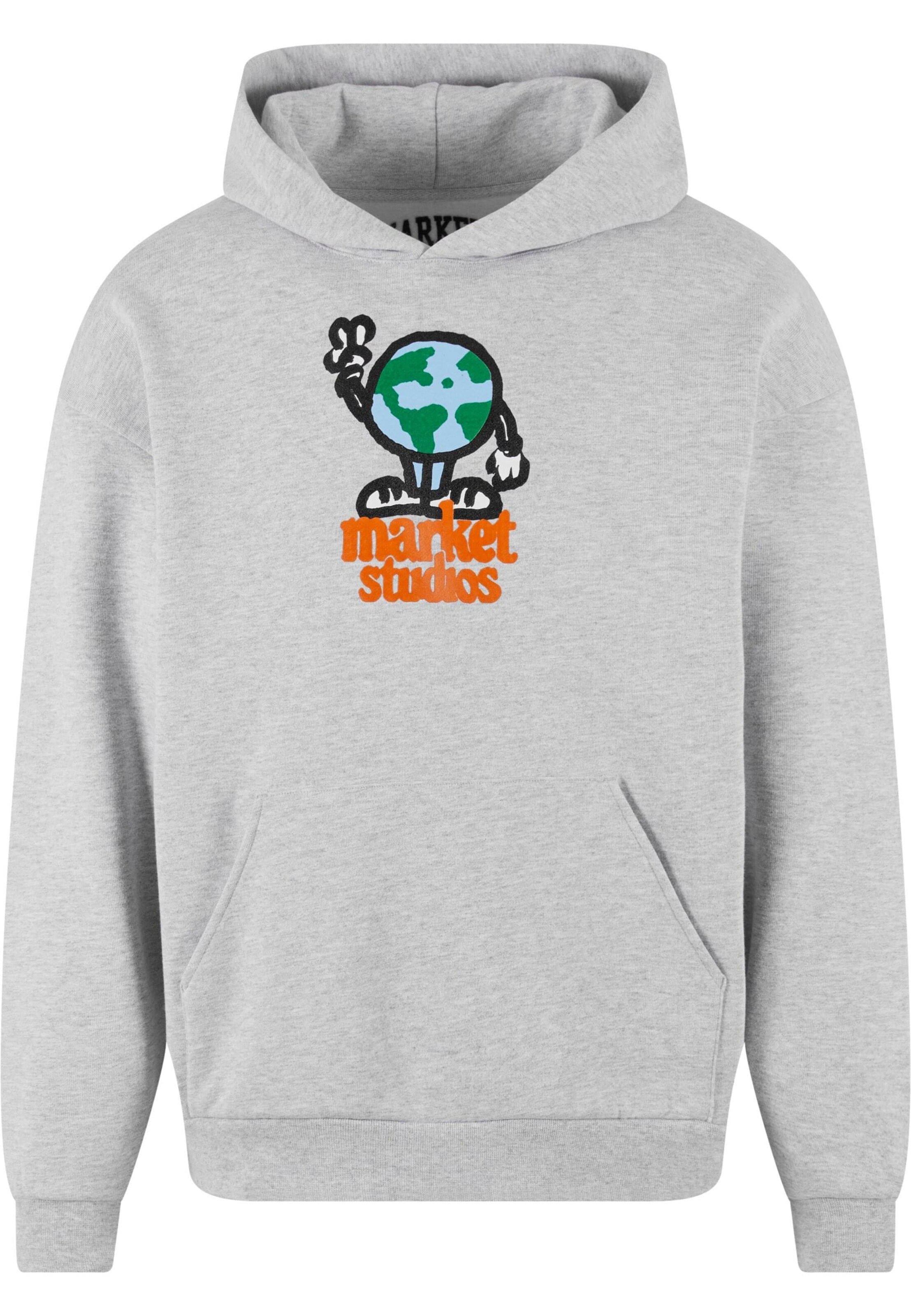 Sweat-shirt 'World Peace' MARKET en gris : devant