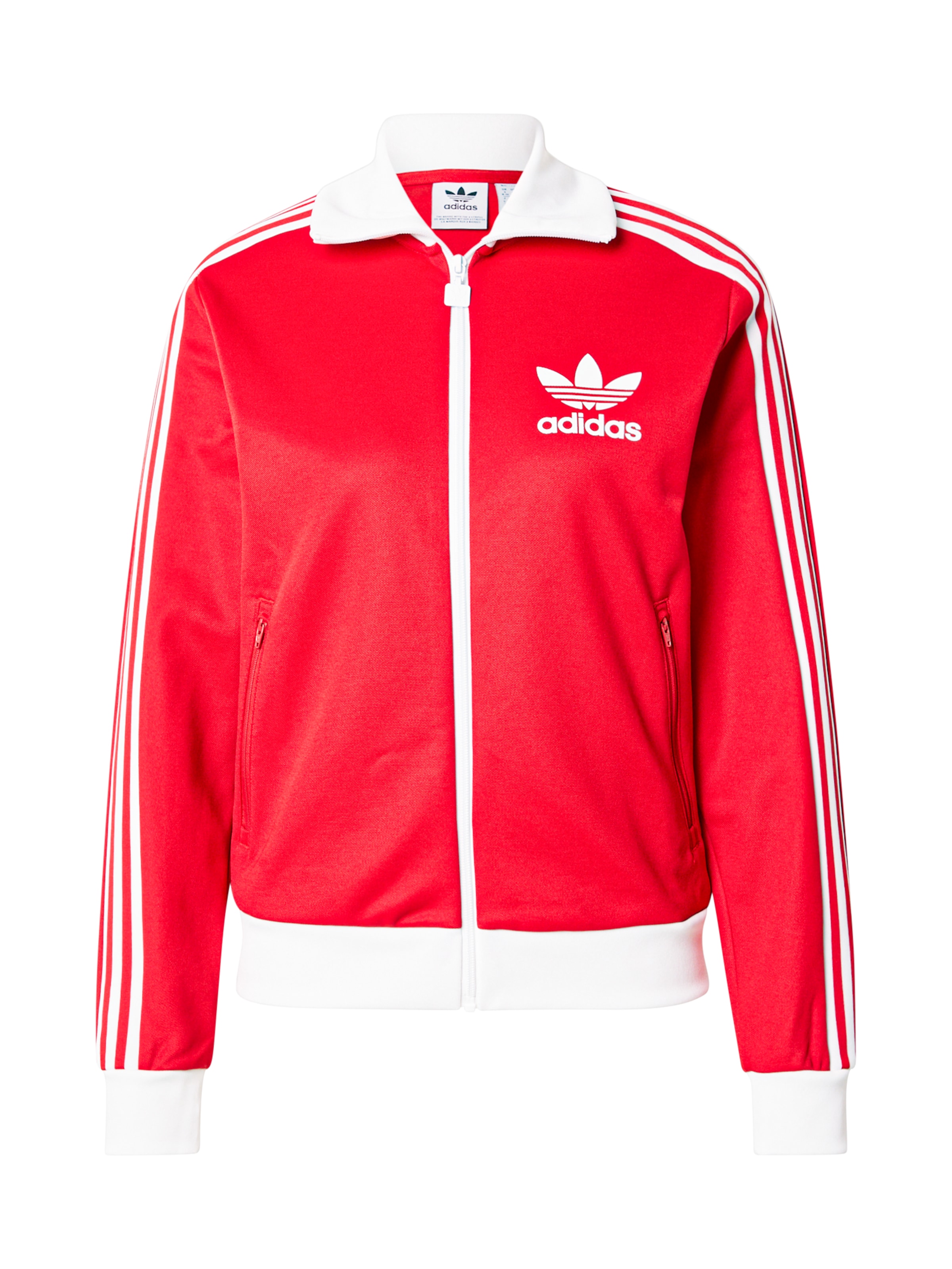 Giacca di felpa 'Beckenbauer' di ADIDAS ORIGINALS in rosso: frontale