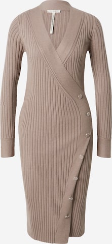 GUESS Gebreide jurk 'CECILE' in Bruin: voorkant