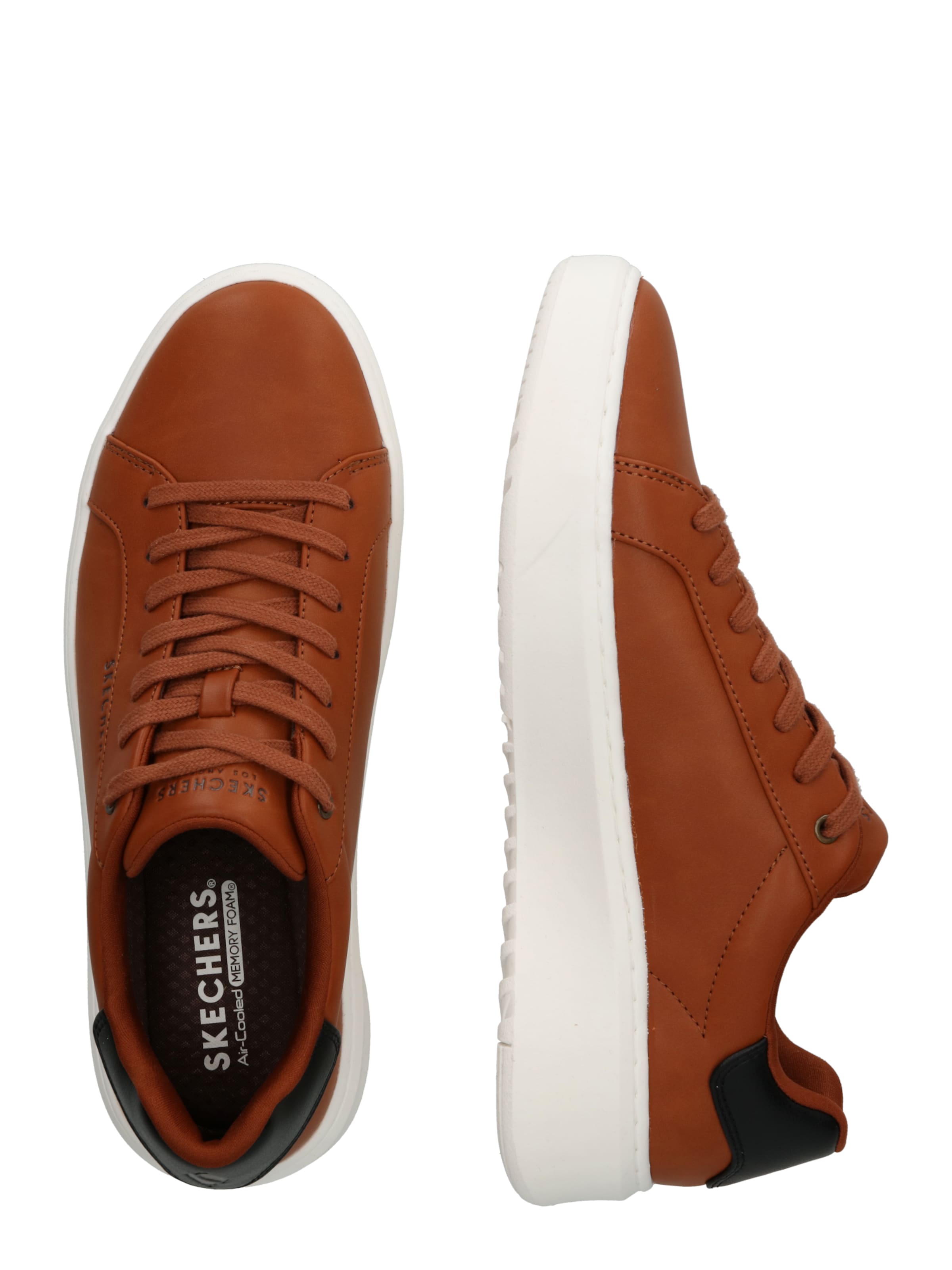 SKECHERS Низкие кроссовки 'COURT BREAK' в Коричневый