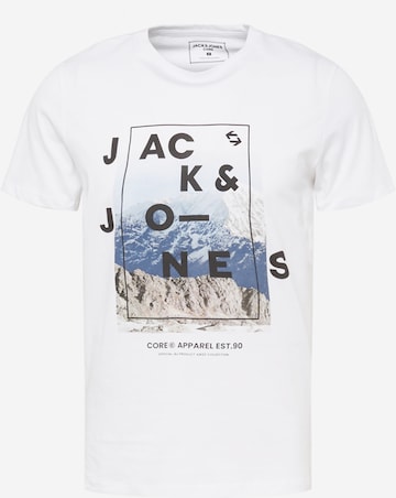 T-Shirt 'Booster' JACK & JONES en blanc : devant