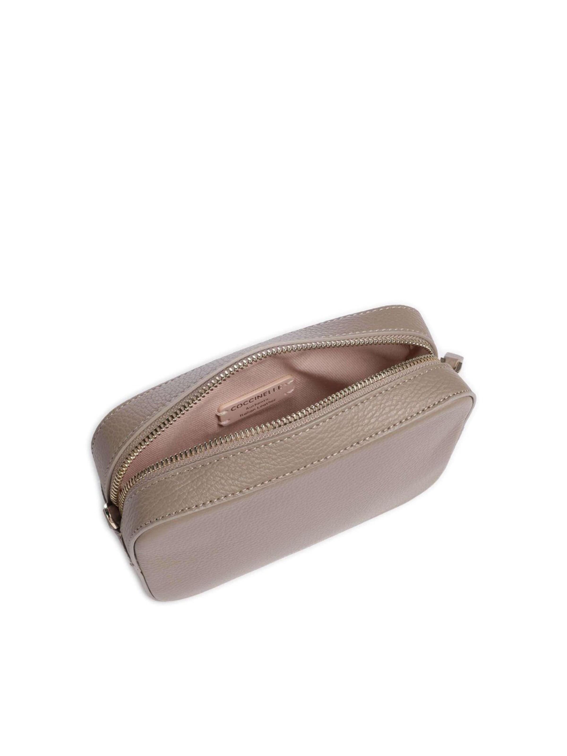 Coccinelle - Bolso de hombro 'Tebe Mini Bag Grained Leather 19x13x6 cm' en gris