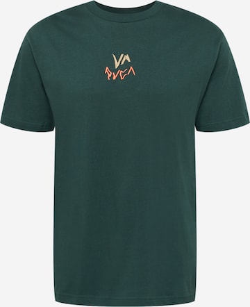 RVCA - Camiseta 'PETROGLYPH' en verde: frente