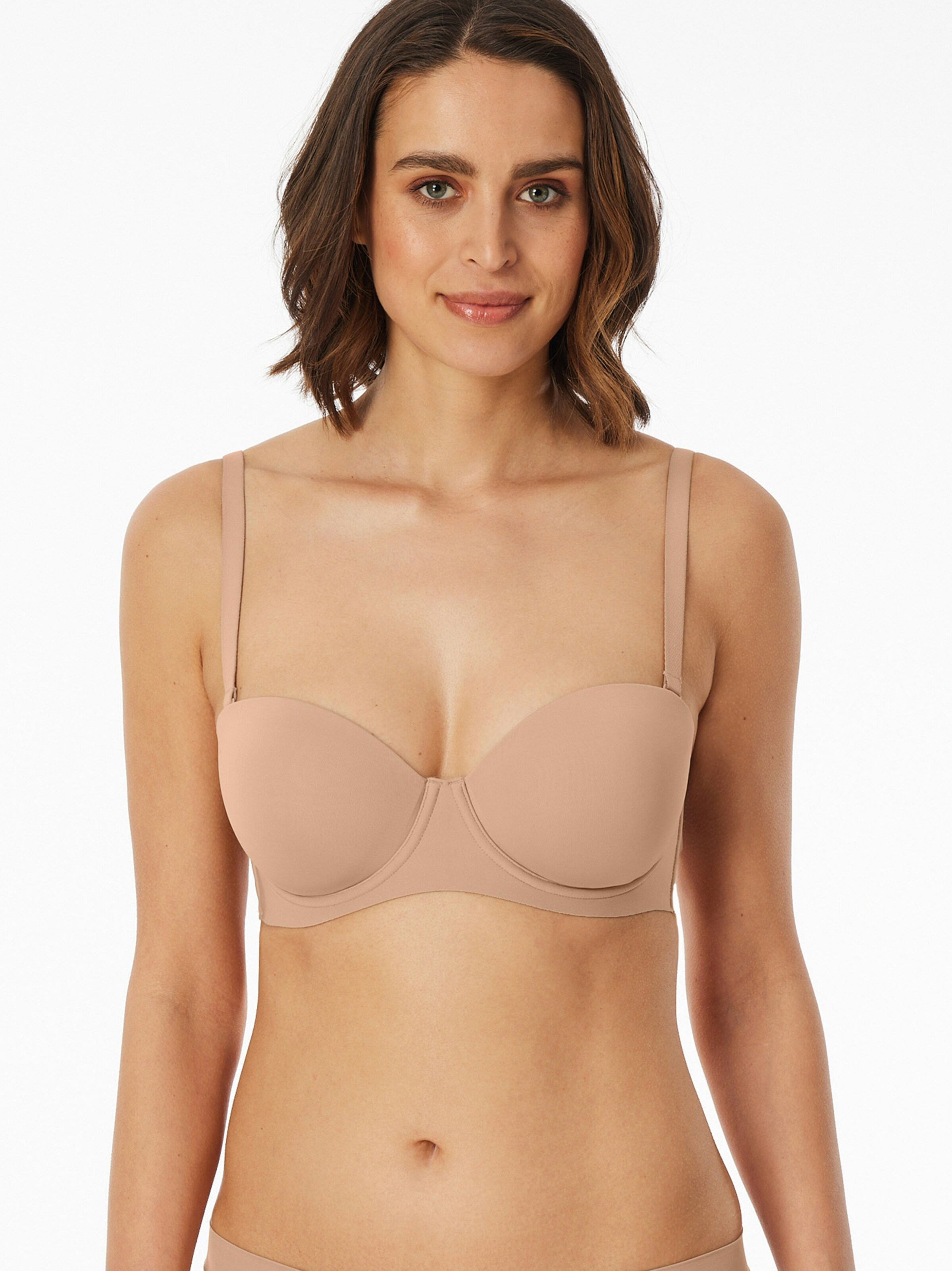 SCHIESSER Bandeau Bügel-BH ' Bandeau mit Schale - Unique Micro ' in Beige