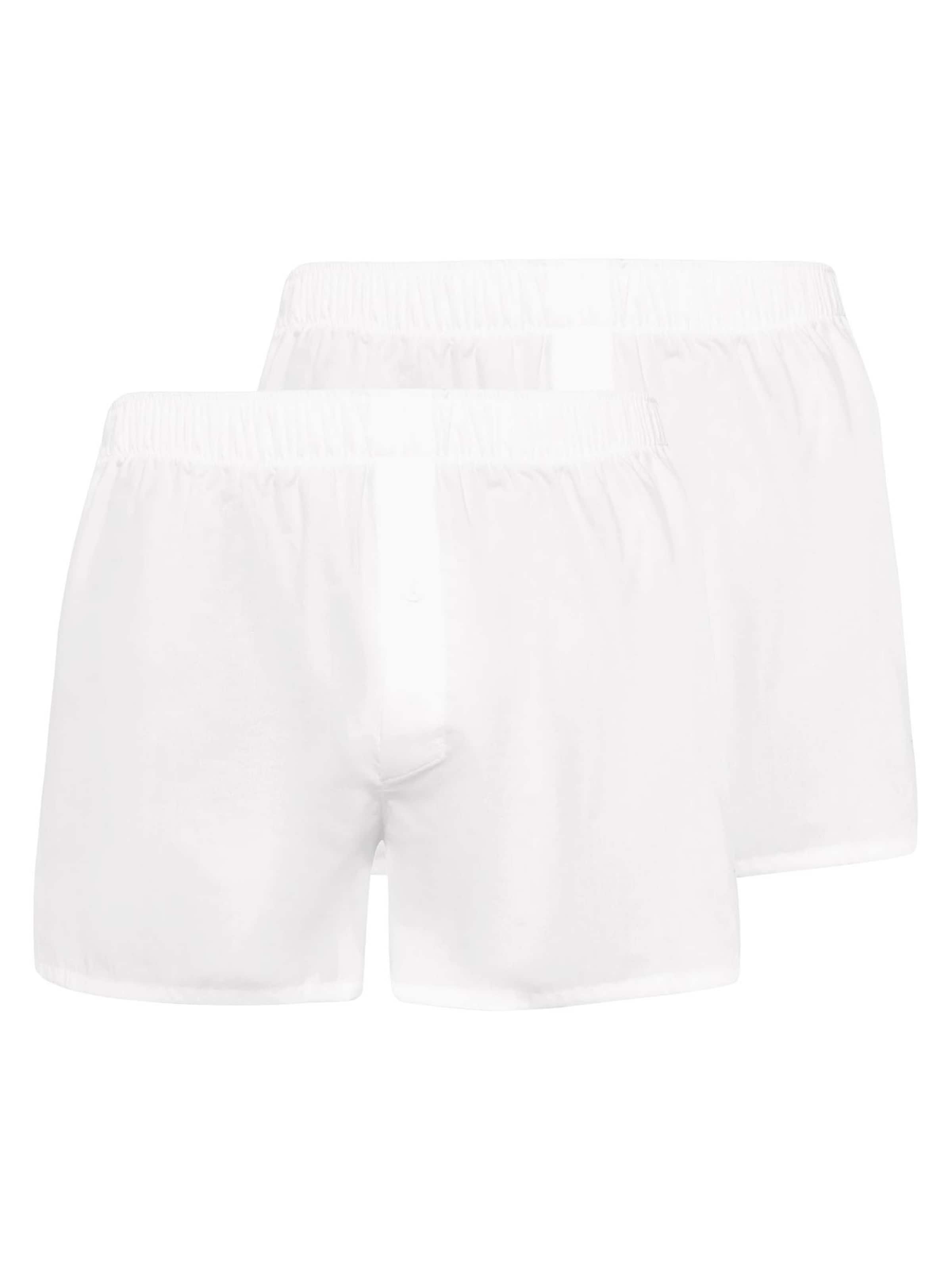 Hanro Boxer shorts 'Fancy Woven' in White: front