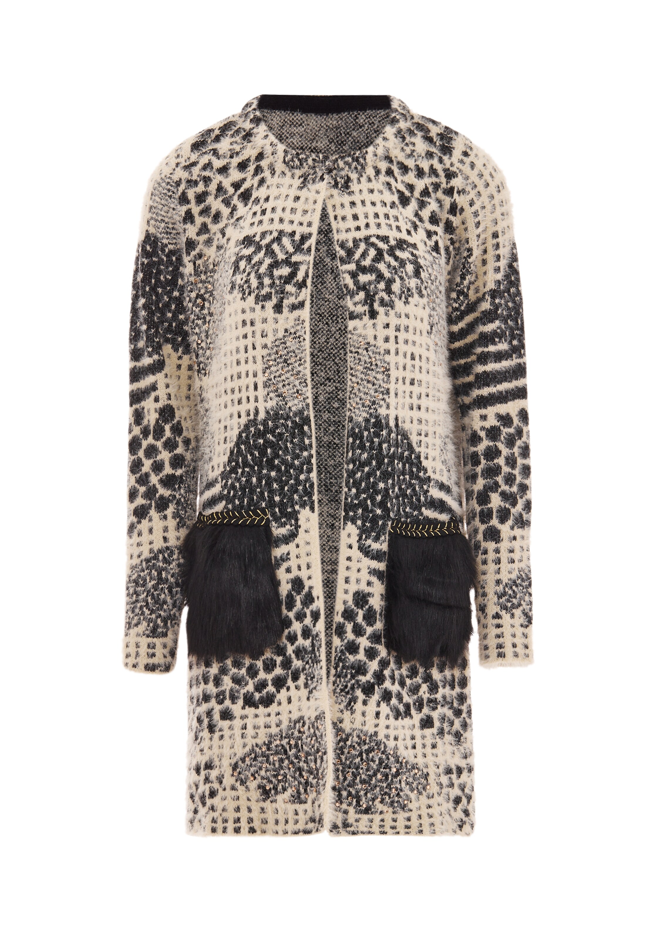 faina Pletena jopa | bež barva: sprednja stran