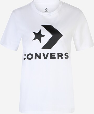 Tricou de la CONVERSE pe alb: față