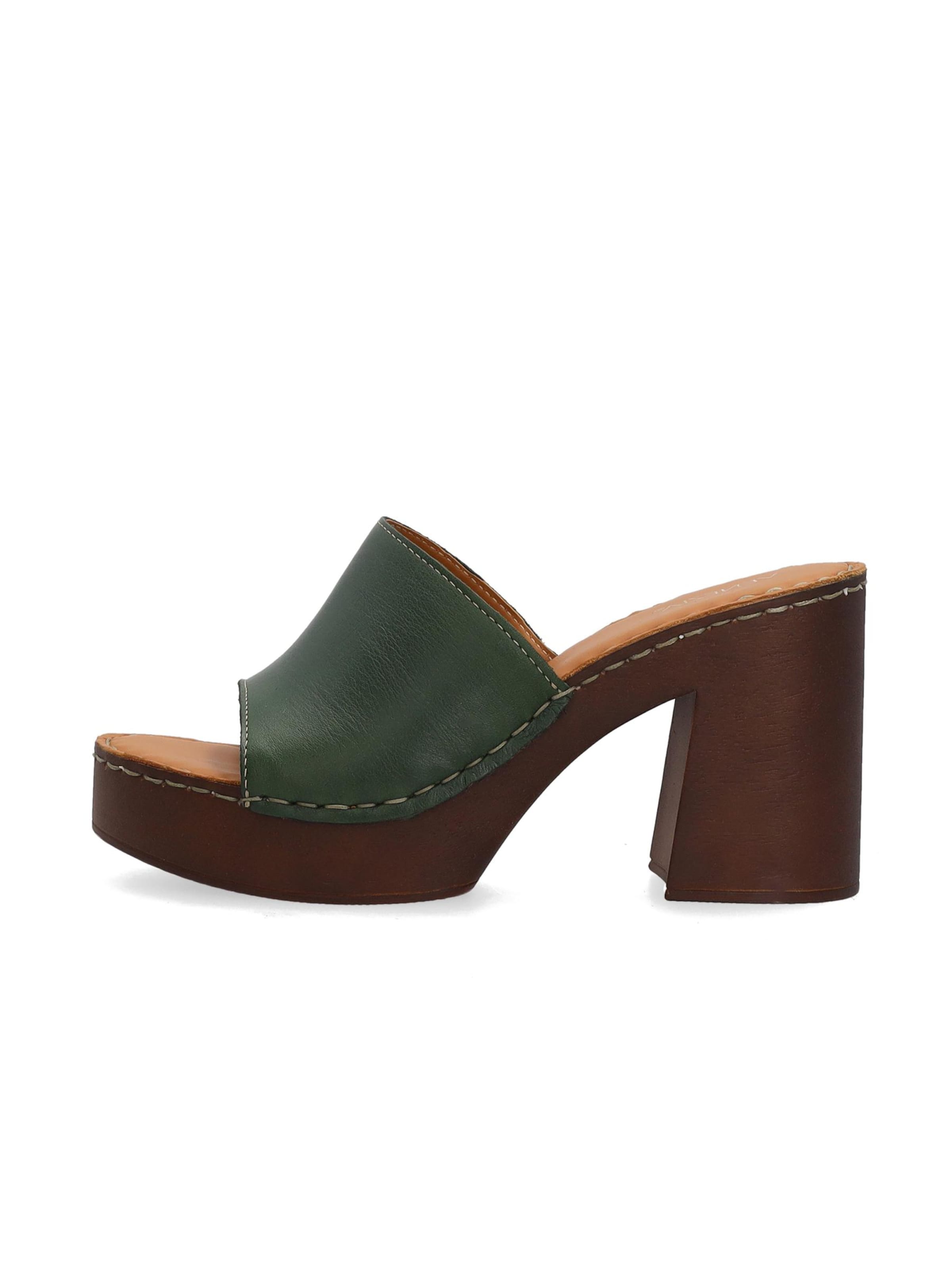 VENEZIA Mules 'Venezia' in Green: front