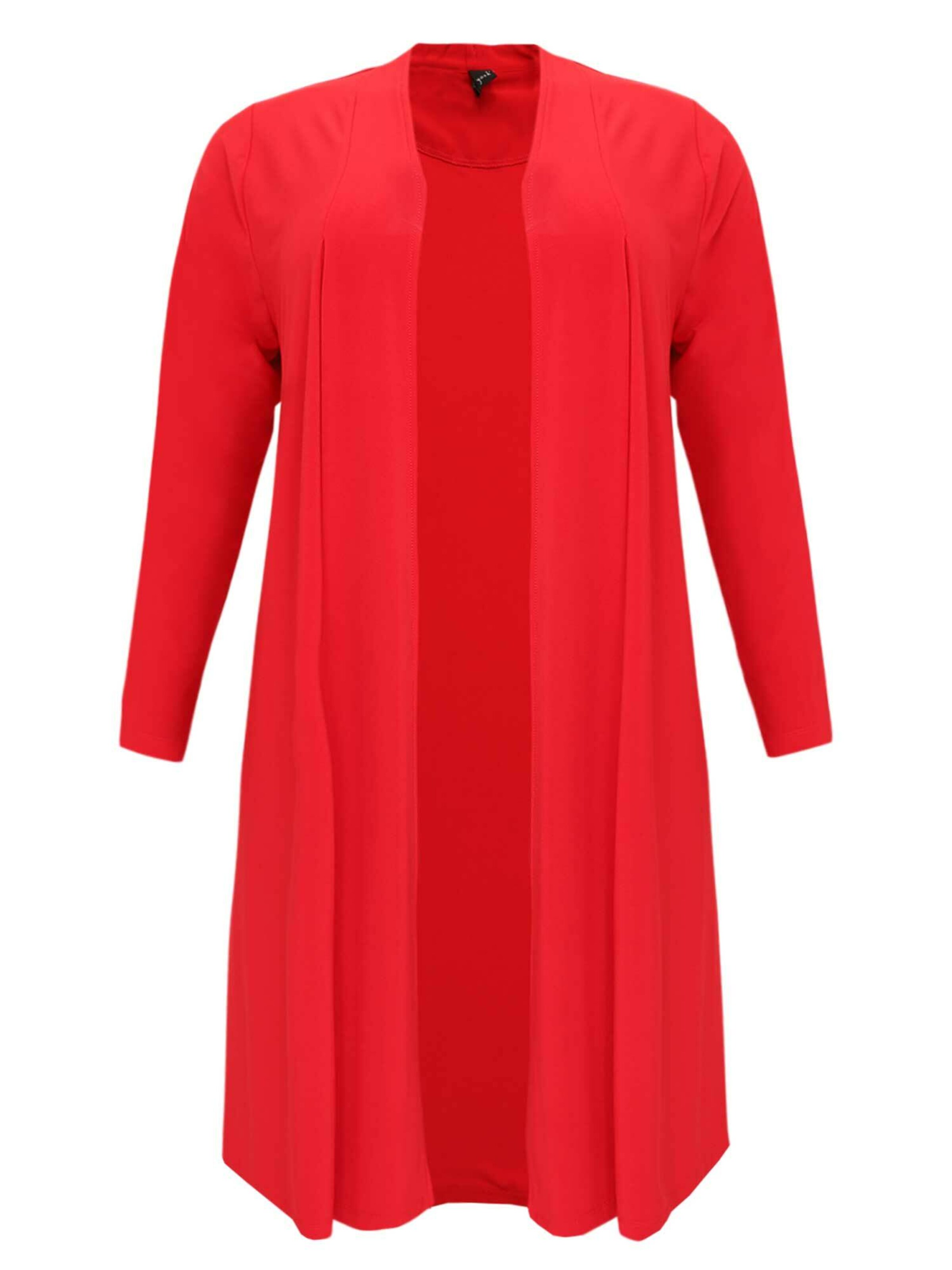 YOEK Knit cardigan in Red: front