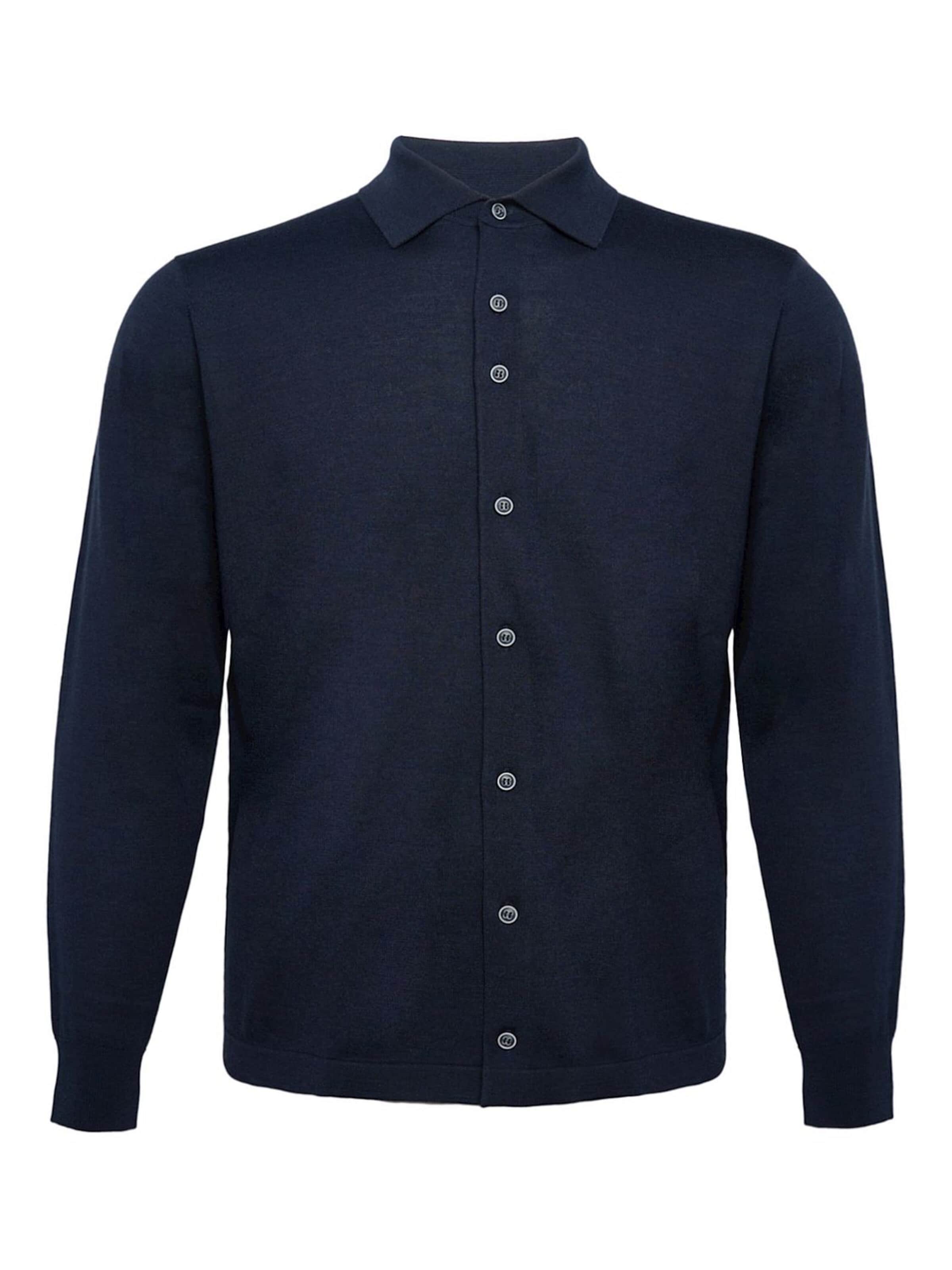 R2 Amsterdam Regular Fit Hemd‌‌‌‌‌ in Blau: Vorderseite