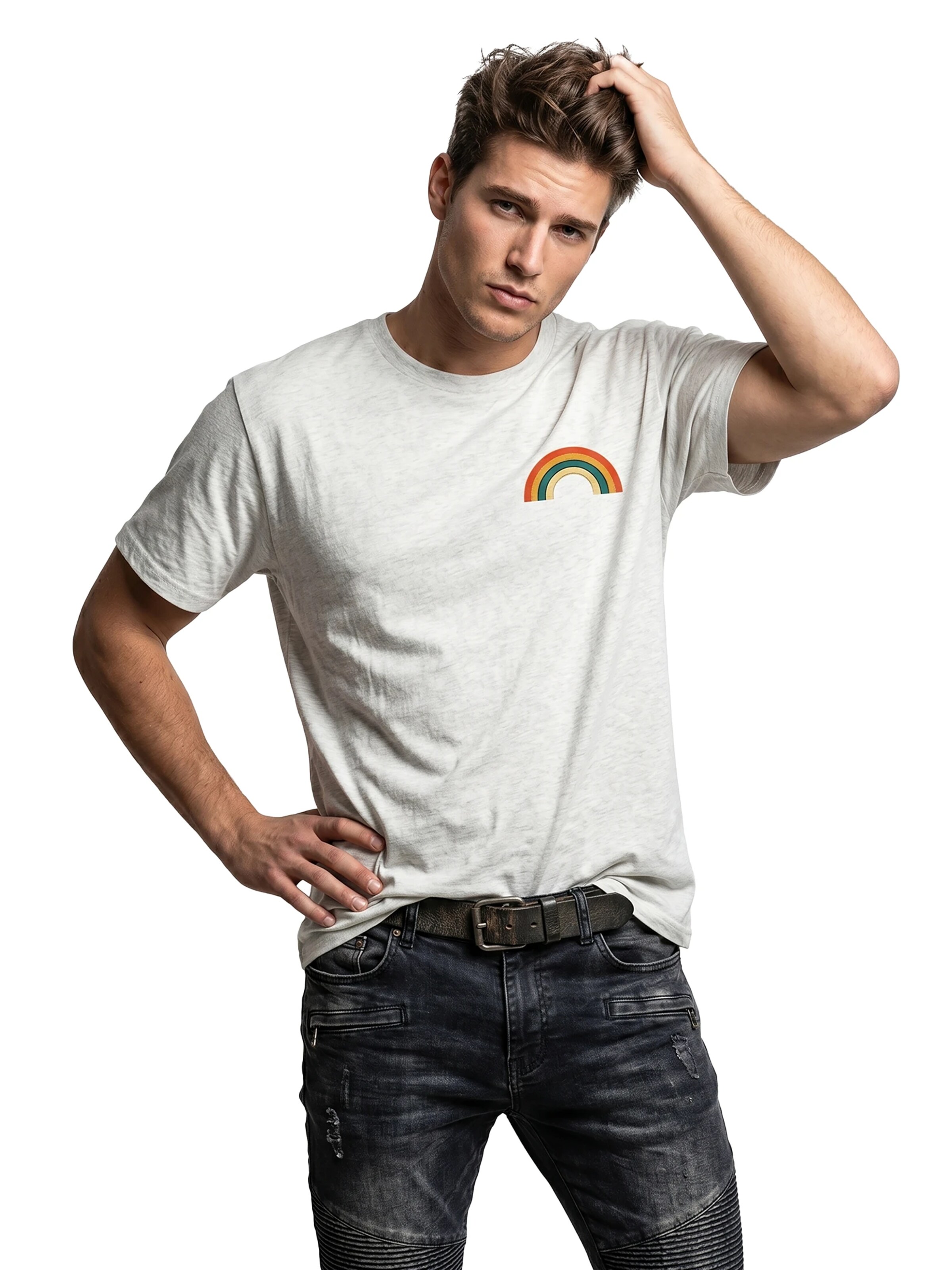 MAKAYA Shirt 'Rainbow'‌ in Weiß