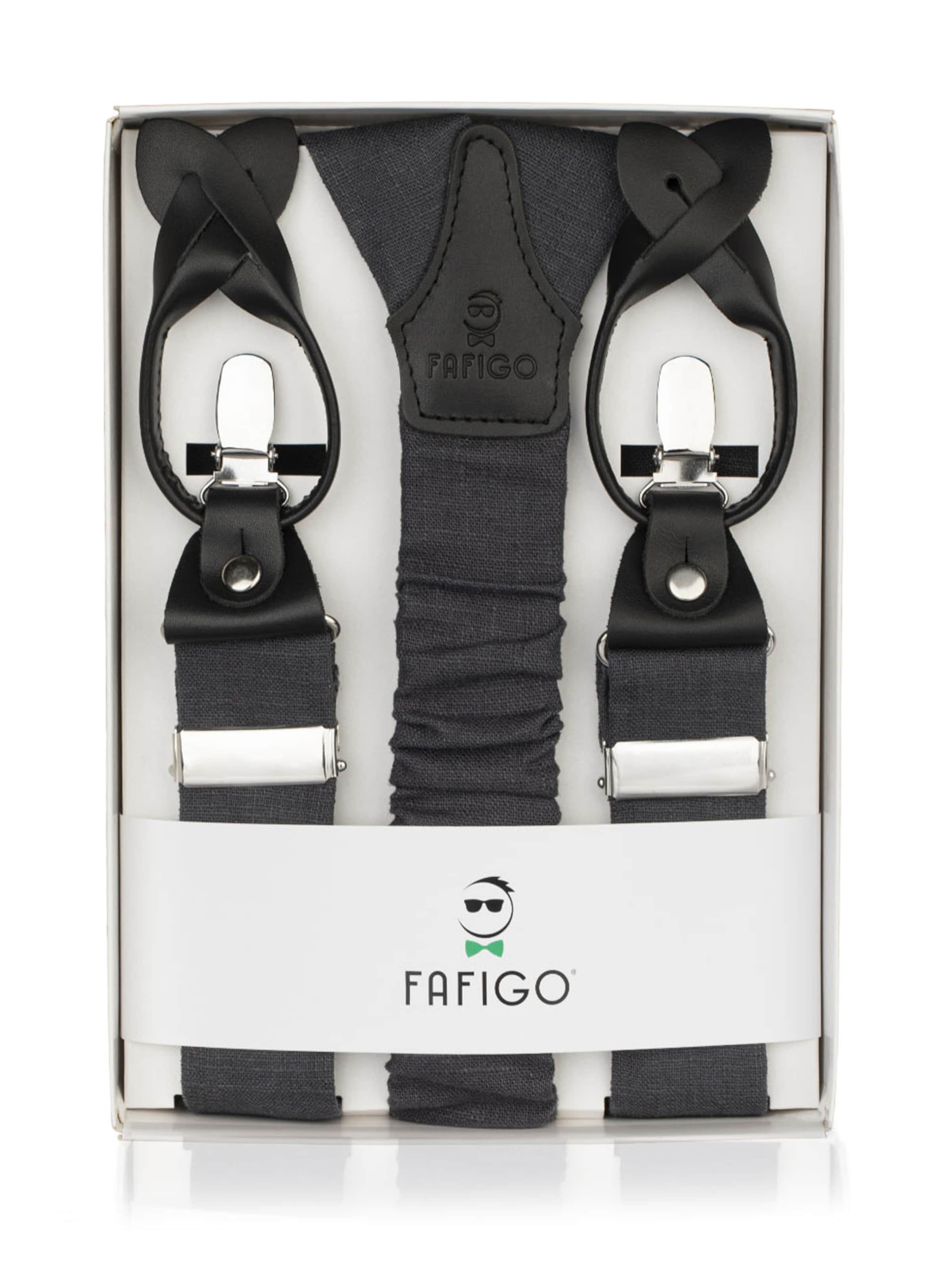 FAFIGO Suspenders 'Zio Bernardo' in Grey: front