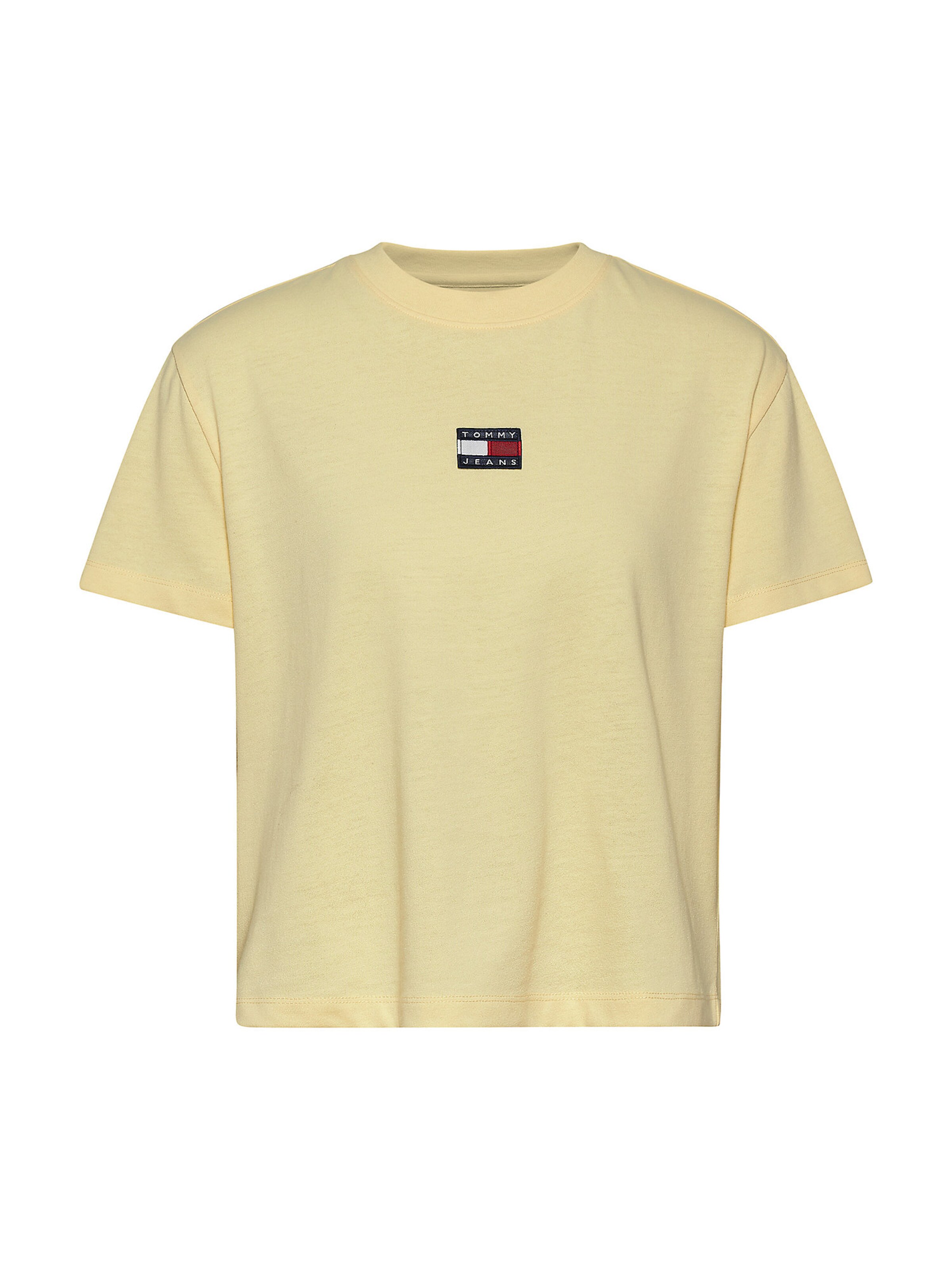 T-shirt Tommy Jeans en jaune : devant