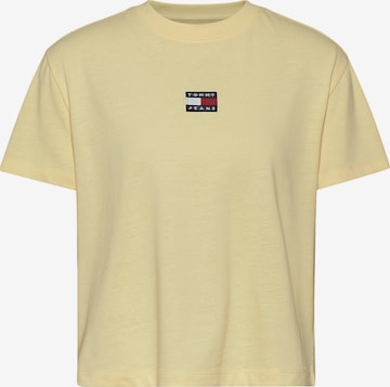 T-shirt Tommy Jeans en jaune : devant