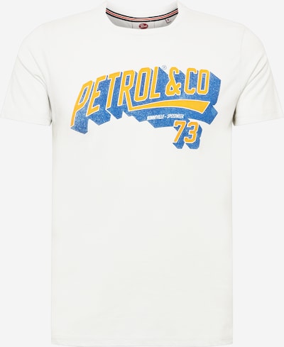 Petrol Industries T-Shirt en bleu / jaune / blanc, Vue avec produit