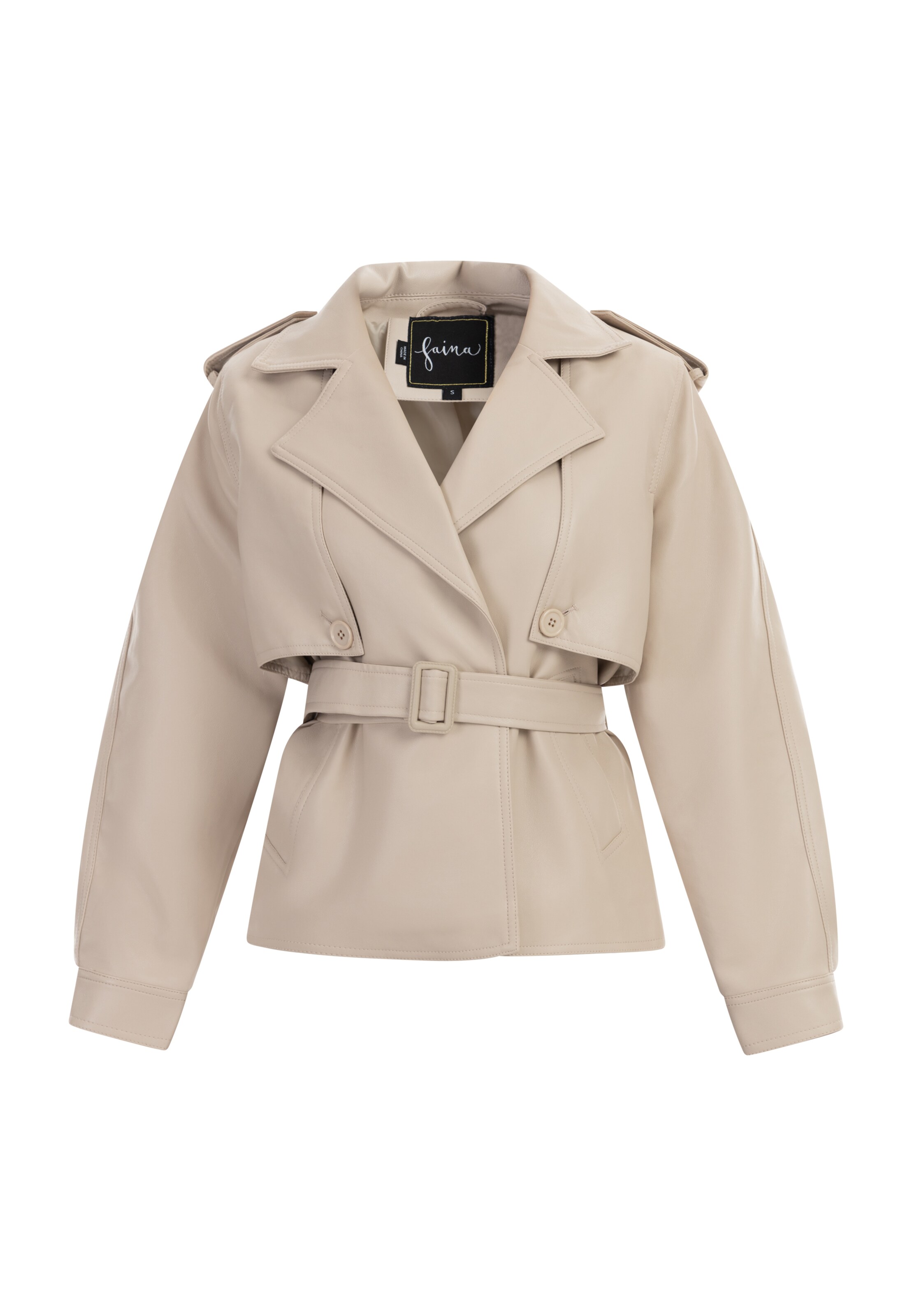 faina Välikausitakki värissä beige: etupuoli