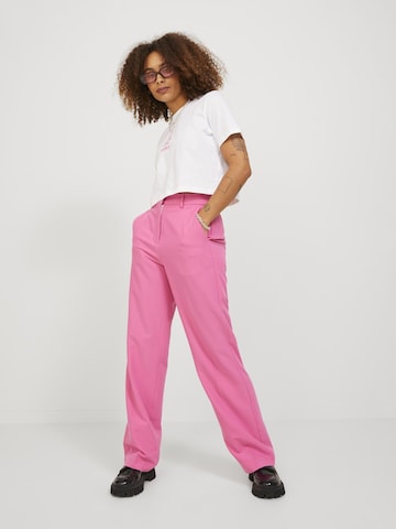 JJXX Loosefit Παντελόνι με τσάκιση 'Mary' σε ροζ