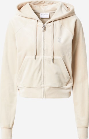 Juicy Couture - Sudadera con cremallera 'Madison' en beige: frente