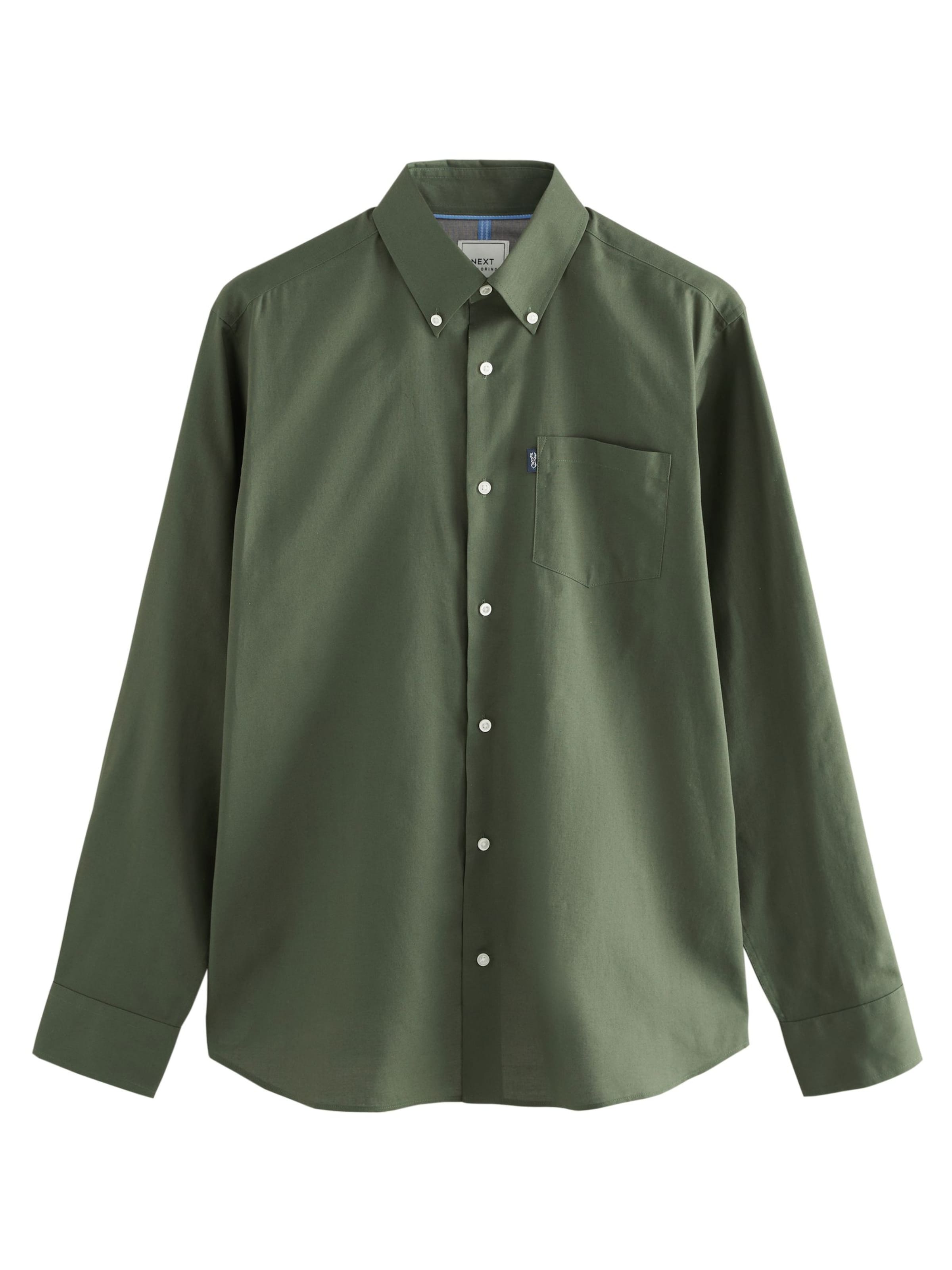 Next Regular Fit Hemd in Grün: Vorderseite