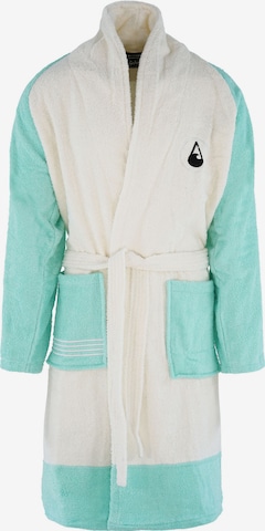 Wave Hawaii Long Bathrobe ' Quatro ' in Green: front