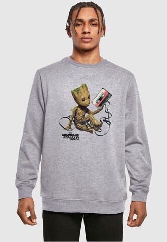 ABSOLUTE CULT Sweatshirt 'Guardians Of The Galaxy Vol2 - Groot Tape' in Grijs: voorkant