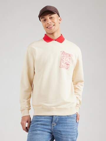 SCOTCH & SODA Sweatshirt in Beige: front