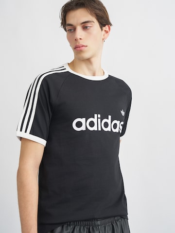 ADIDAS ORIGINALS Футболка '3S RINGER T' в Черный: спереди