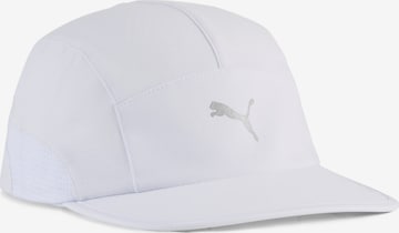 Casquette de sport 'Race Day 5-Panel' PUMA en blanc : devant