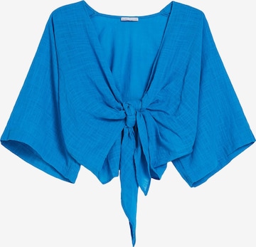 Camicia da donna di Bershka in blu: frontale