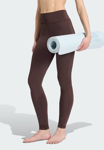 ADIDAS PERFORMANCE Скинни Спортивные штаны 'All Me Essentials' в Коричневый: спереди